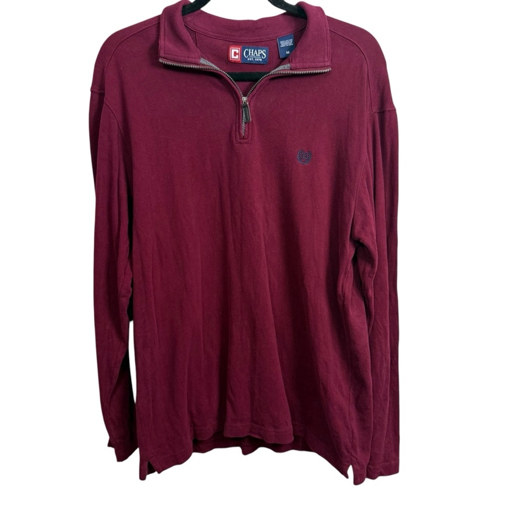 Chaps Pullover Maroon Size M